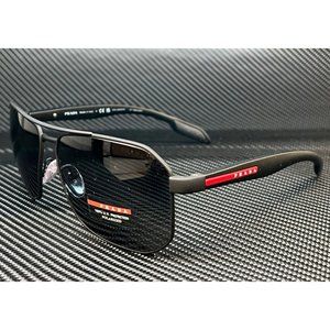 Prada Men's Polarized Rubber Sunglasses